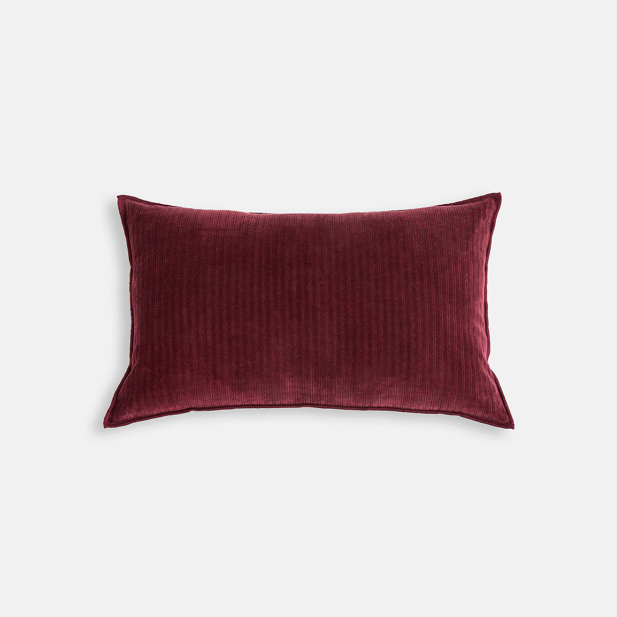 Housse de coussin rectangulaire, en velours ciselé, MILO prune, LA REDOUTE INTERIEURS