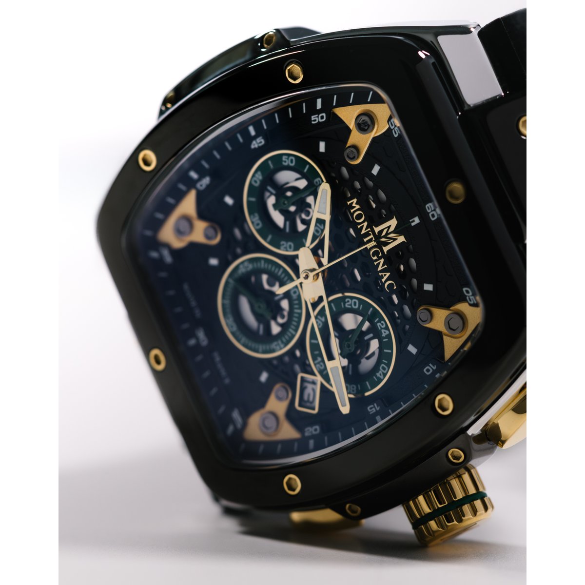Montre Analogique PALADIN doré noir noir, MONTIGNAC