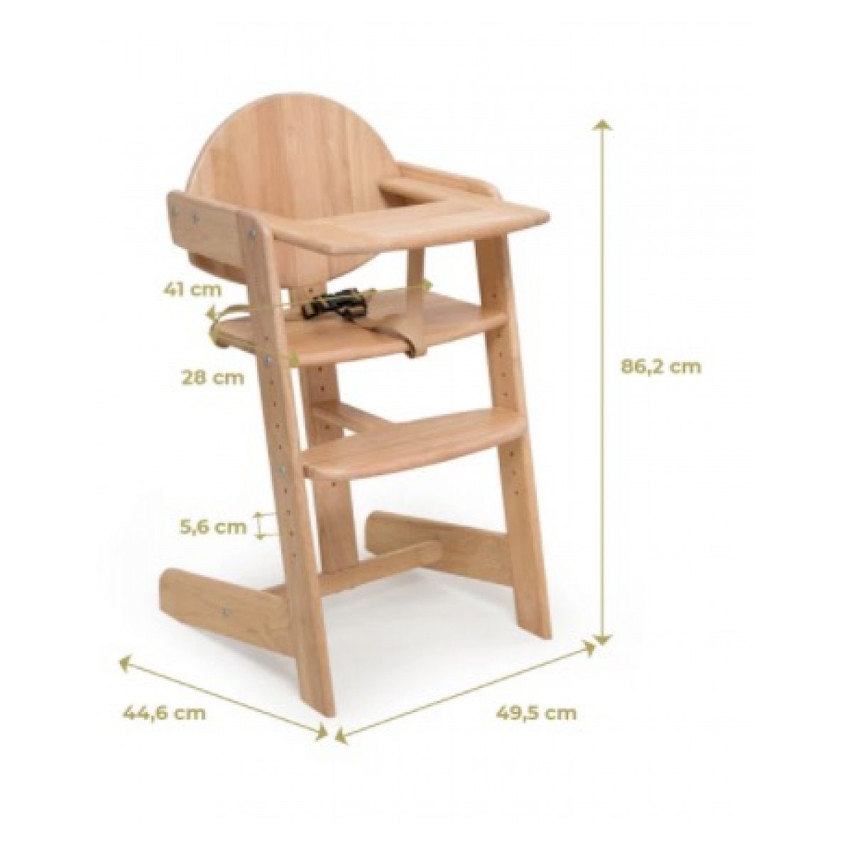 Geuther Chaise haute FILOU UP Tablette Incluse Couleur Naturel couleur unique, GEUTHER