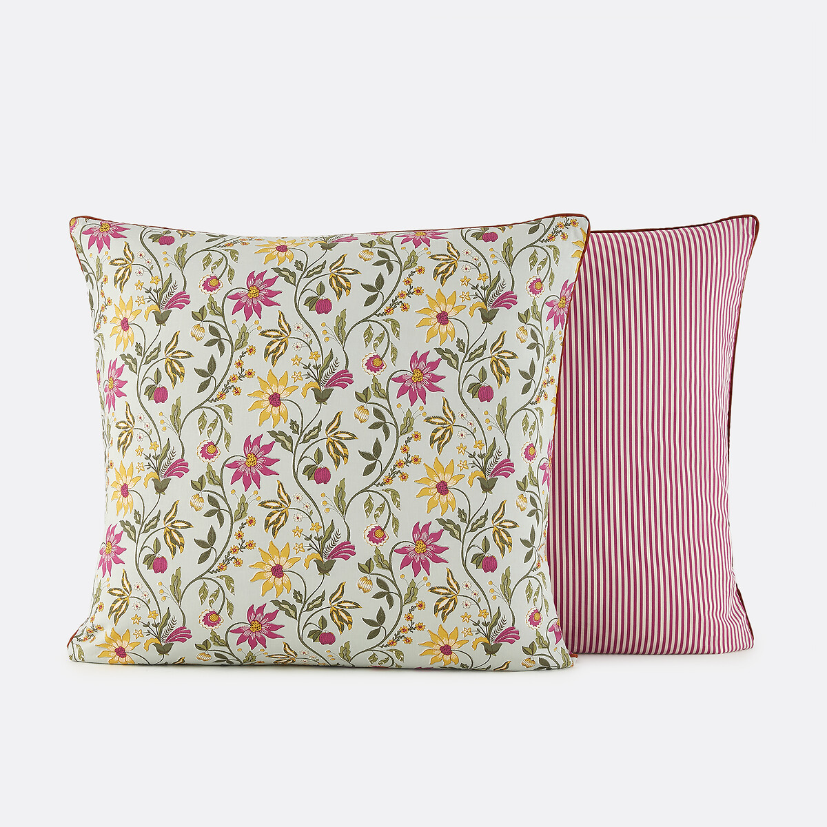 Funda de almohada de algodón lavado, estampado de flores, HARNEY estampado de flores, LA REDOUTE INTERIEURS