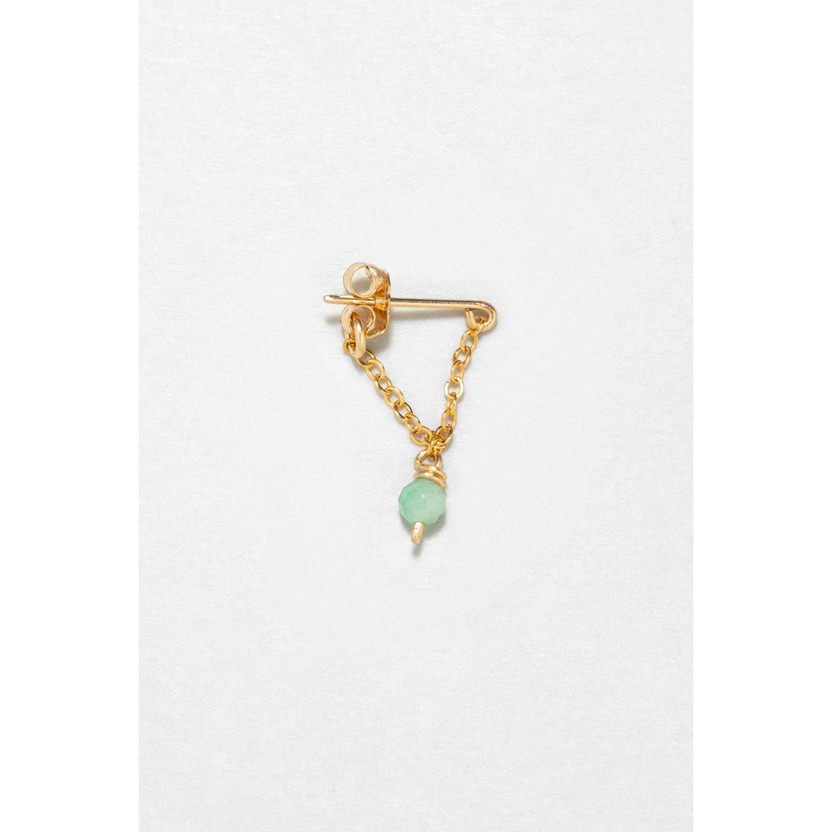 Boucles d'oreilles chaînette Anna - Émeraude argent / tanzanite, YAY PARIS