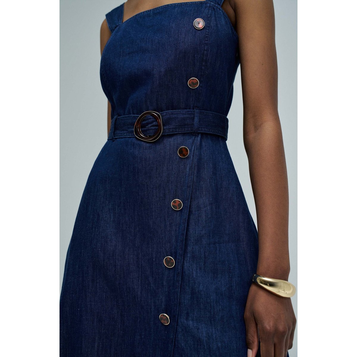 ROBE MIDI EN LIGHTDENIM bleu foncé, SALSA JEANS