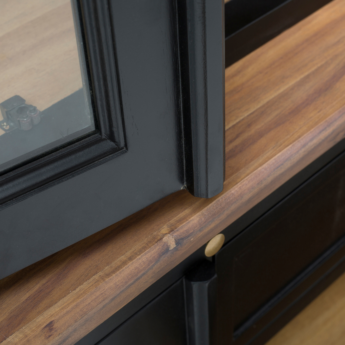 Grand deux-corps acacia massif FONTAINEBLEAU noir, SIGNATURE
