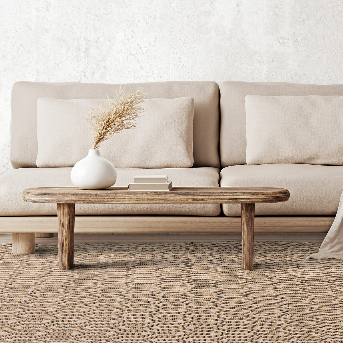 Minimalist Lattice Jute Rug cream, ÉDITÉ