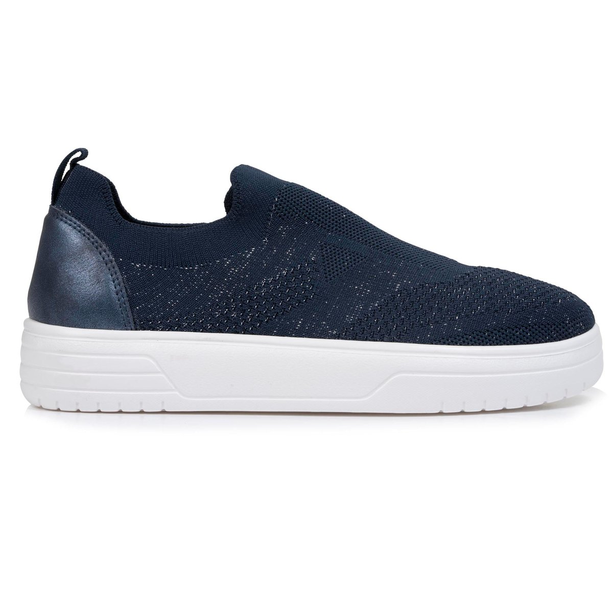 Baskets slip on, semelle plateforme, confortables, souple et légères bleu, ISOTONER