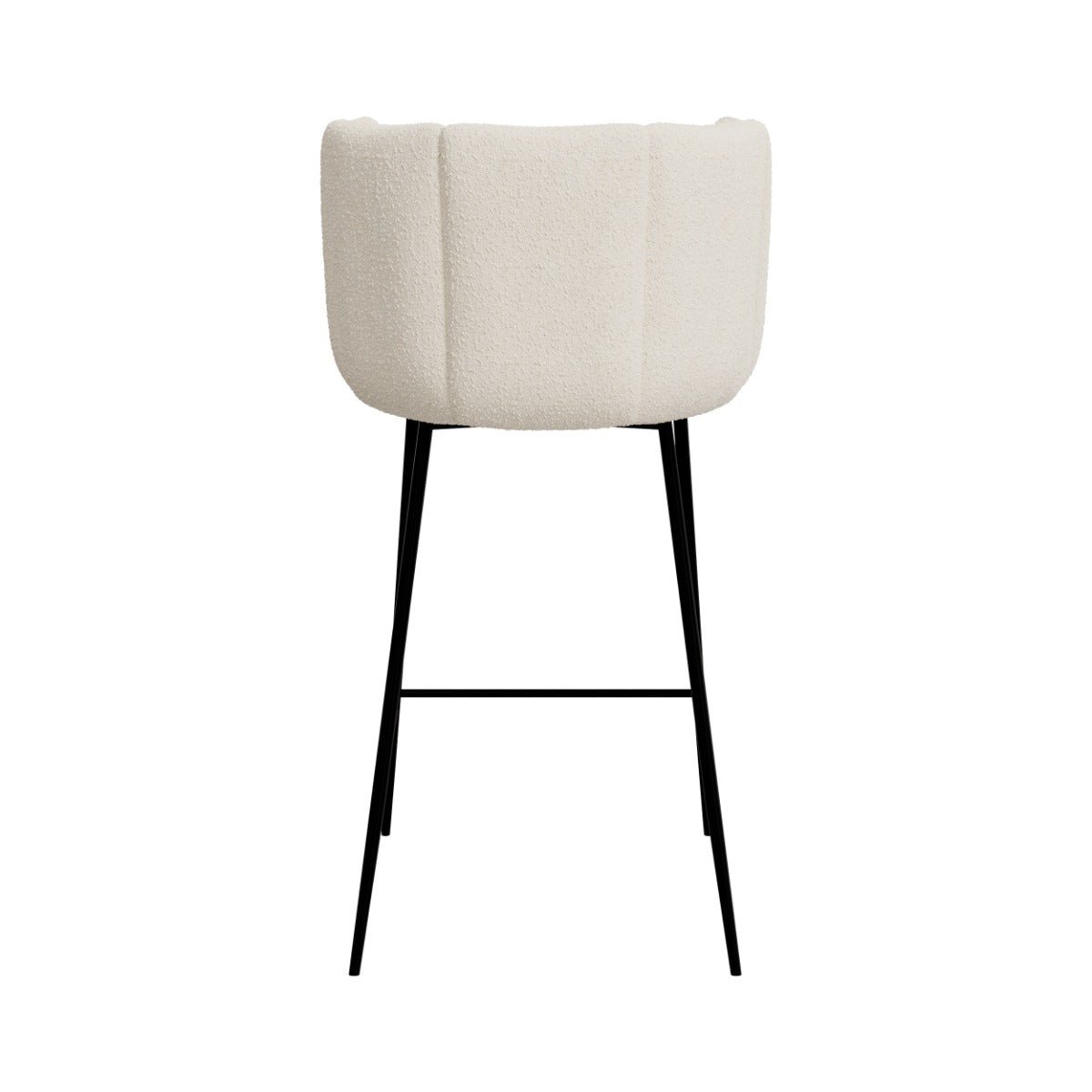 Lot de 2 chaises pour îlot central 67 cm en tissu bouclé - ROSY beige, MAISON PAVANE