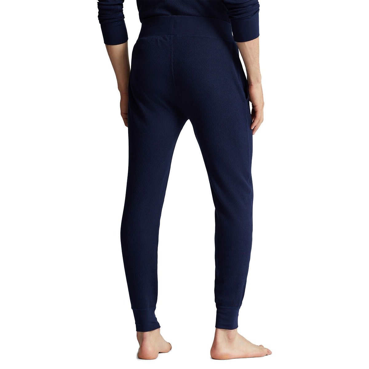 Pantalon de pyjama en maille gaufrée bleu marine, POLO RALPH LAUREN