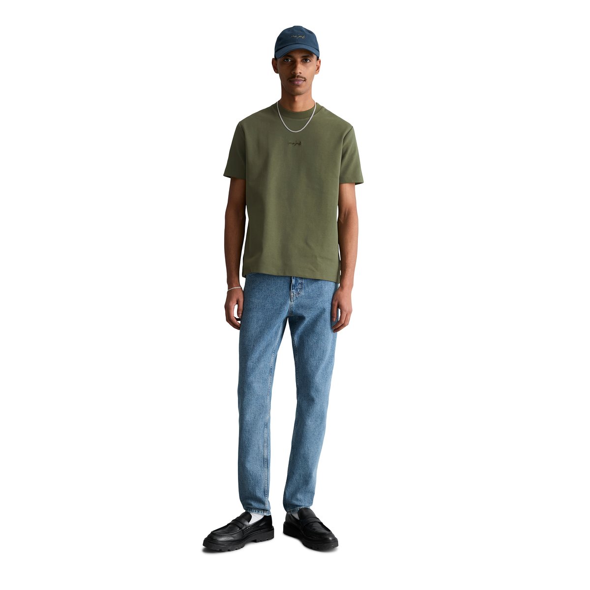 T-shirt relaxed en jersey de coton bio épais vert fonce, MARC O’POLO DENIM