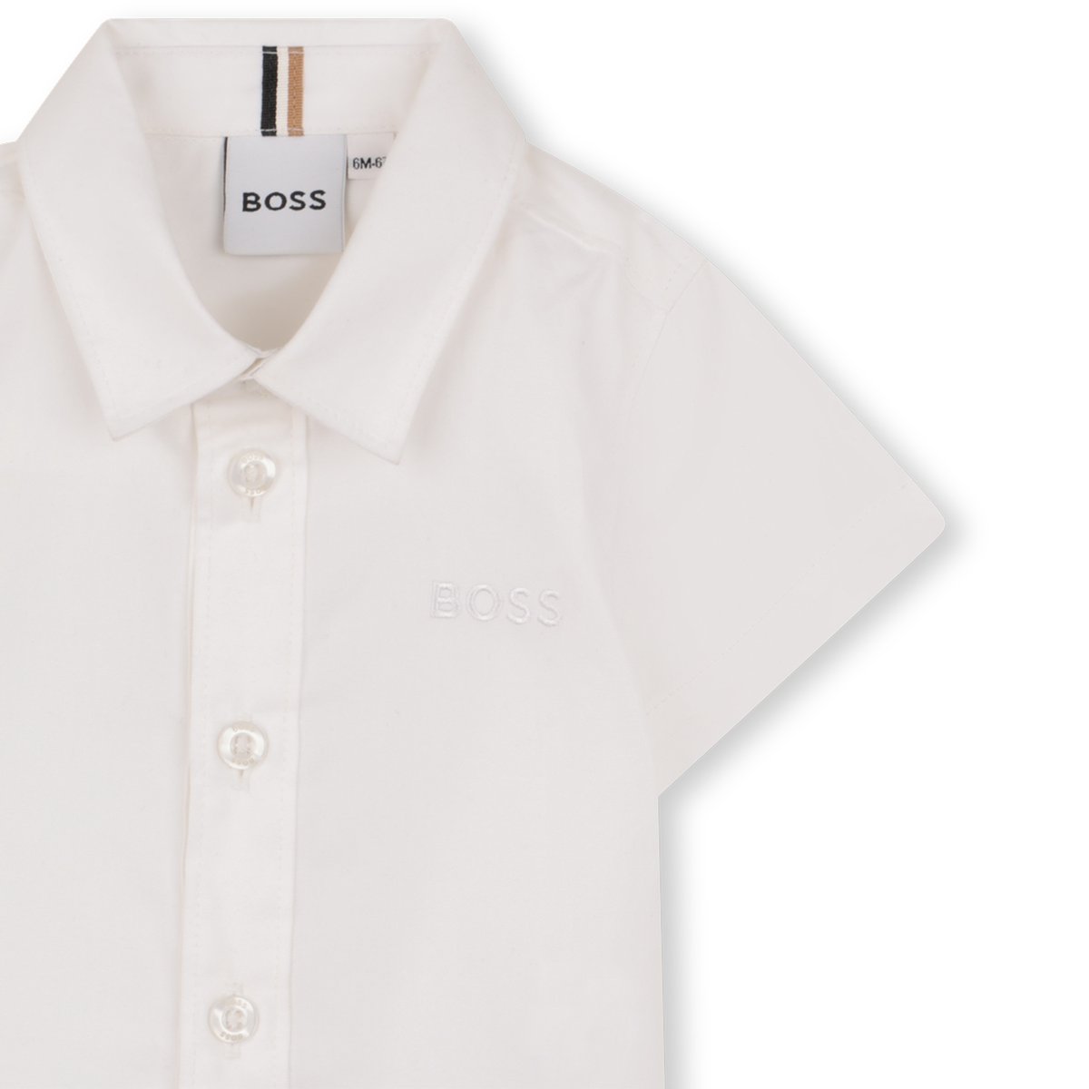 Chemise manches courtes blanc, BOSS KIDSWEAR