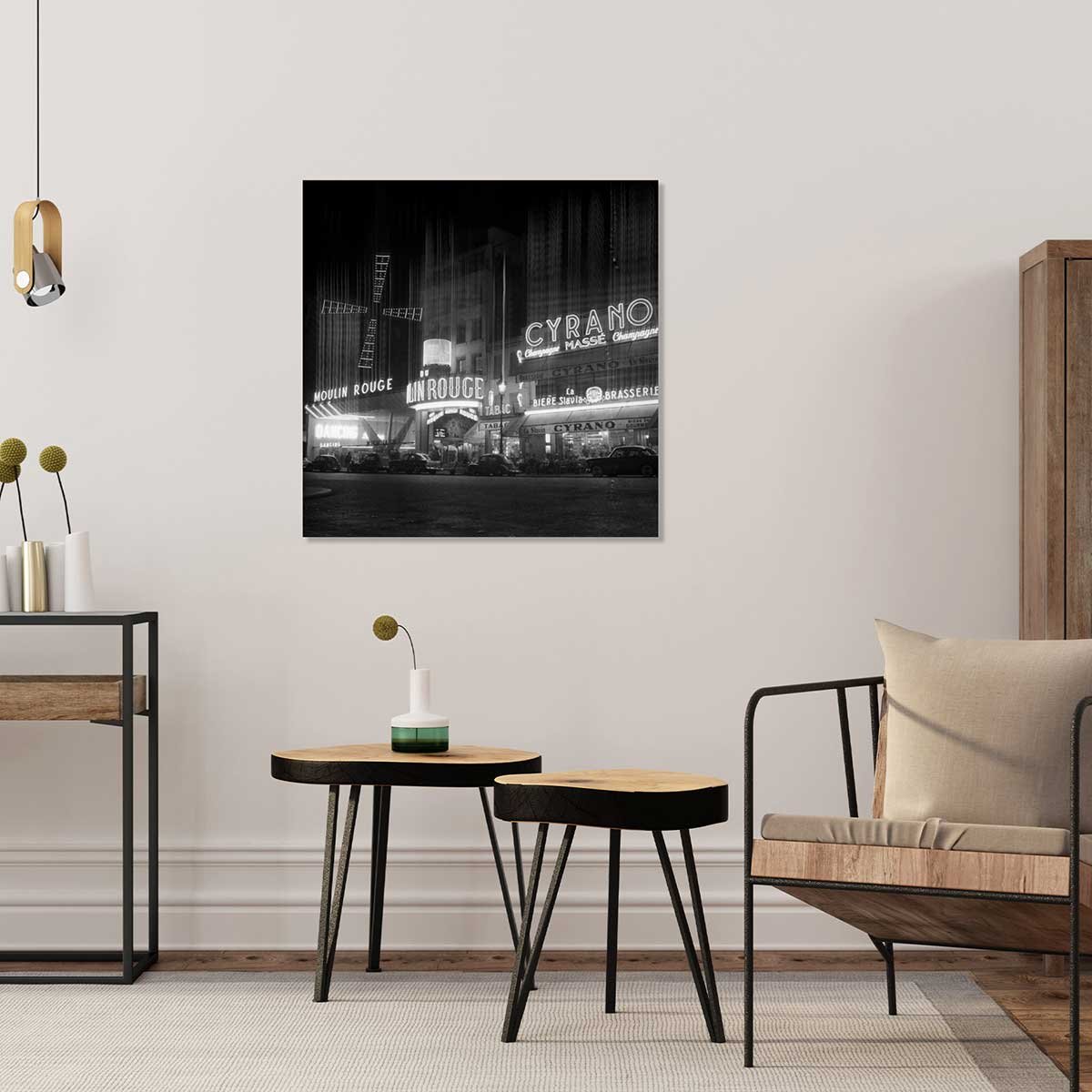 Deco vintage Photo de Paris, Le moulin Rouge tableau alu dibond, HEXOA