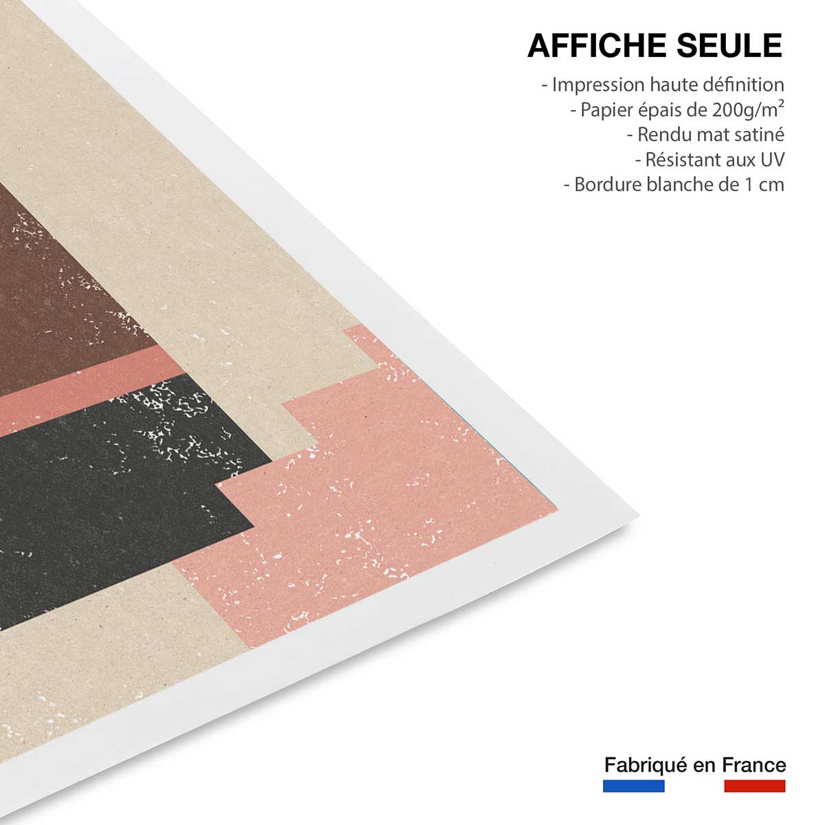Poster minimal vintage affiche seule, HEXOA