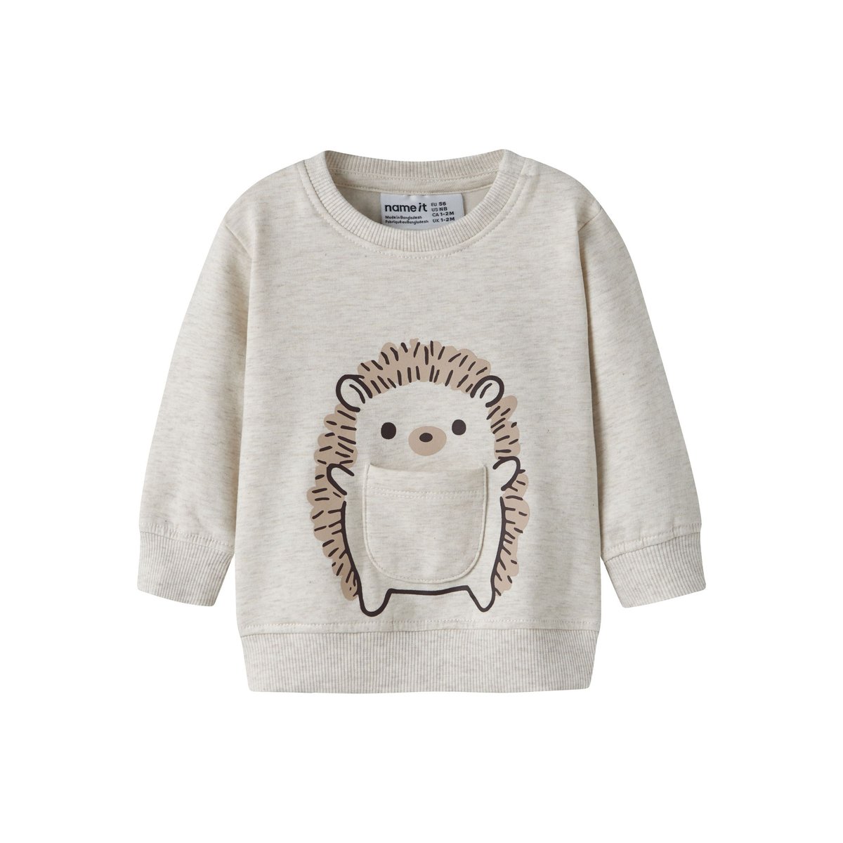 Sweat-Shirt blanc - peyote melange1, NAME IT
