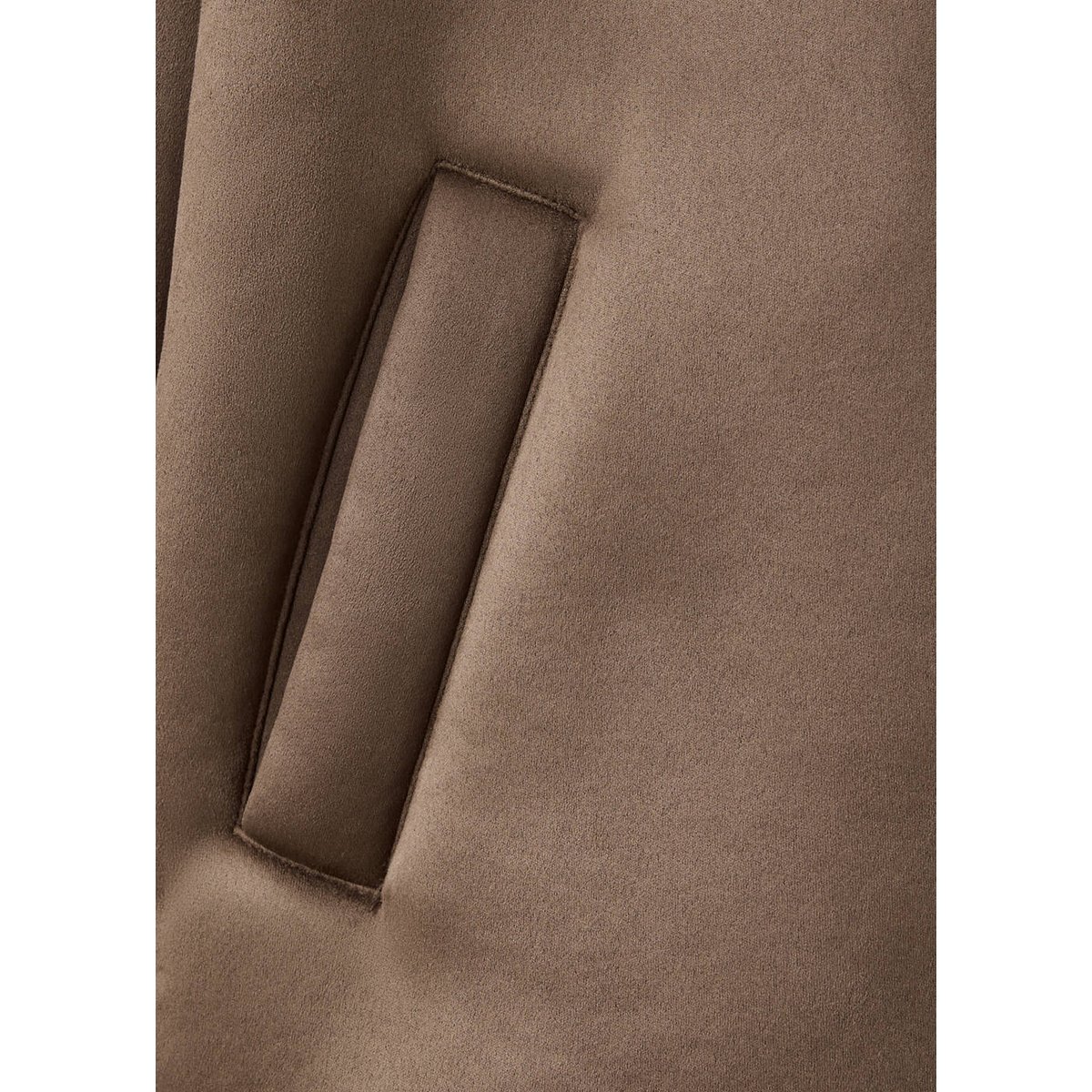 Manteau effet daim imitation mouton retourné marron, MANGO TEEN