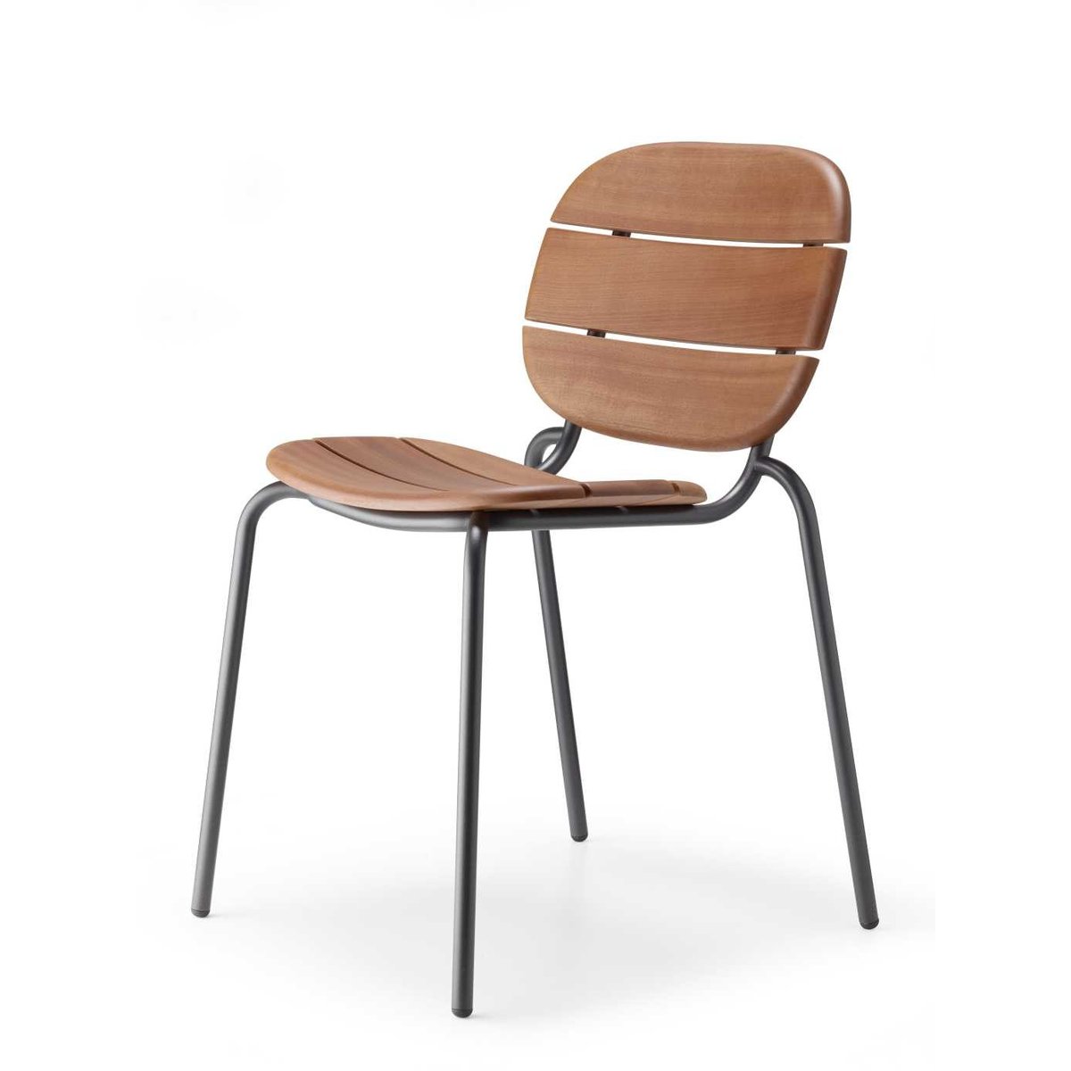 Chaise de jardin empilable en bois (lot de 2), SISI WOOD anthracite, SCAB DESIGN