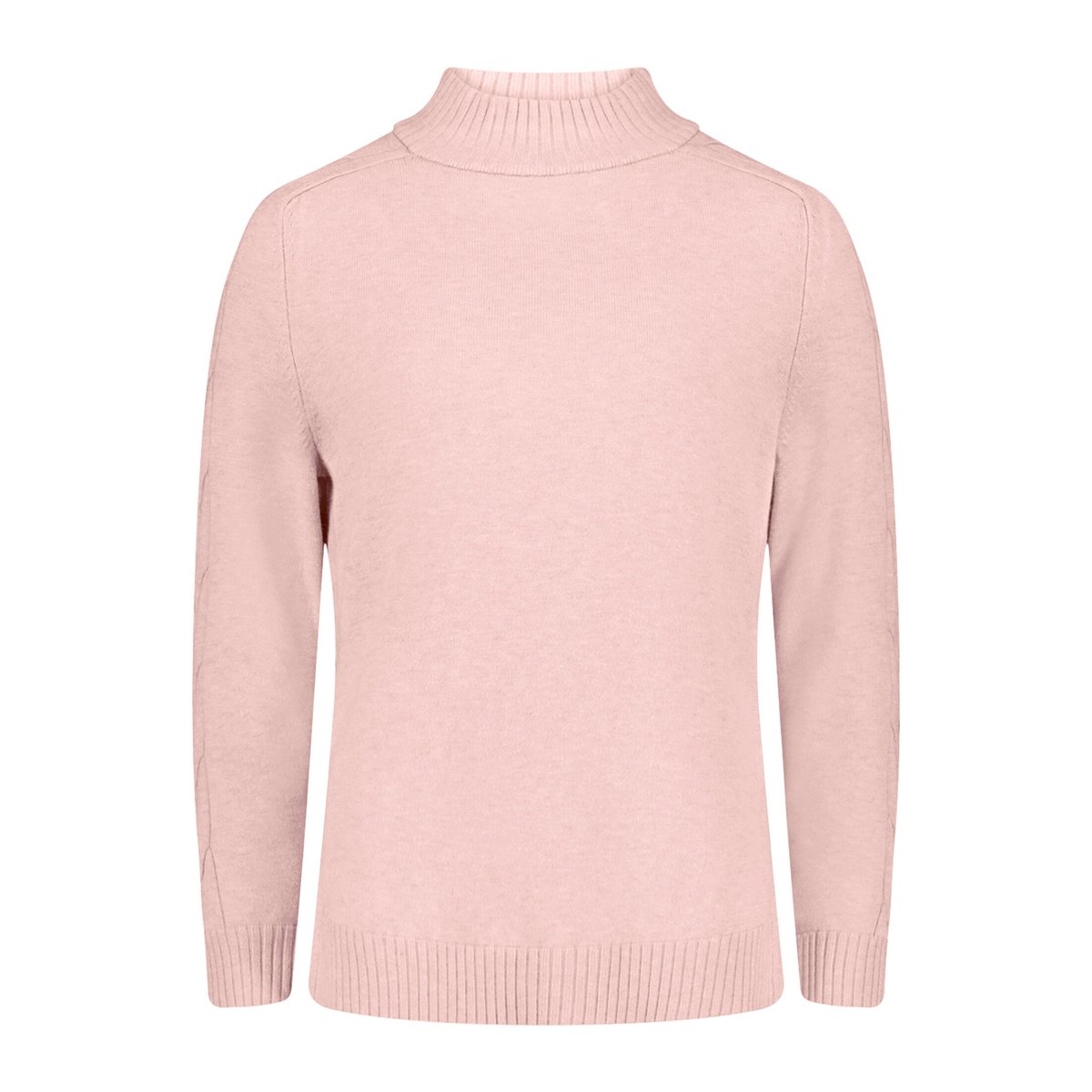 Pull-over en maille à col droit pale mauve melange, BETTY BARCLAY