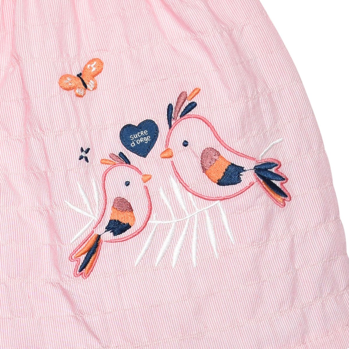 Combirobe garance manches courtes naissance rose, SUCRE D'ORGE
