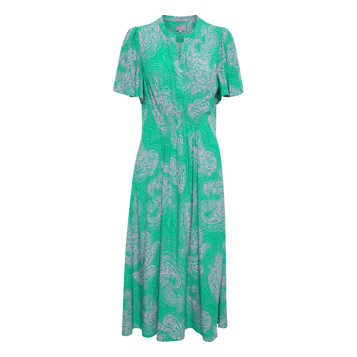 Robe vert/rose cachemire, CULTURE