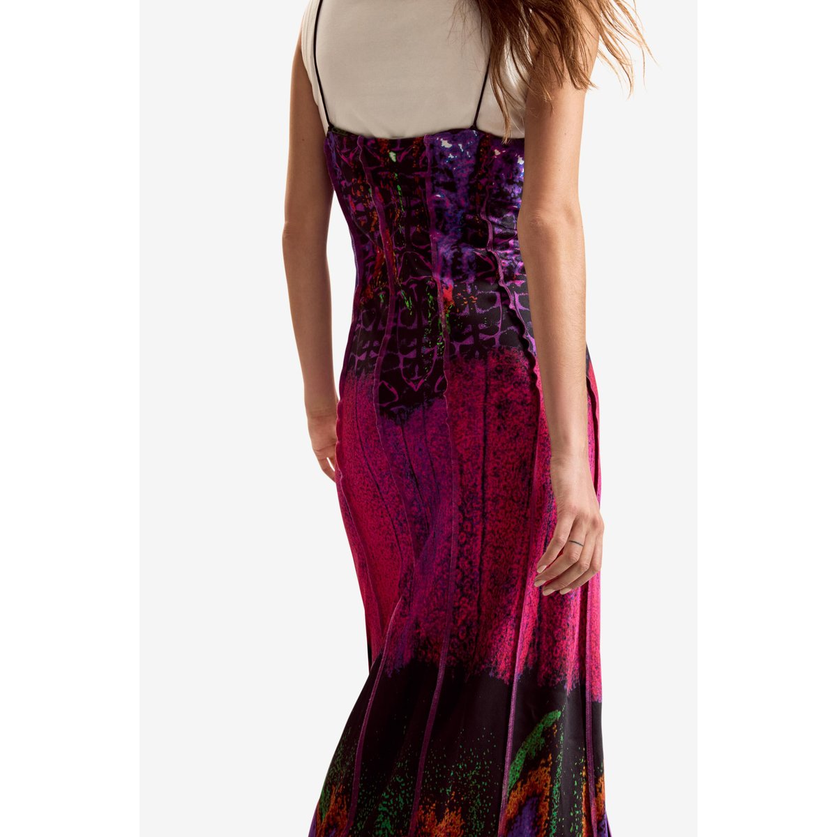 Robe combinée conçue par mr. christian lacroix rouge, DESIGUAL