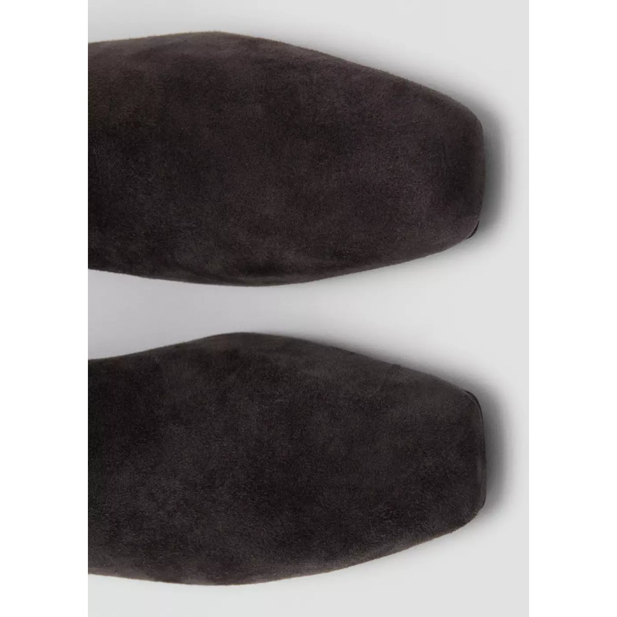 Bottines daim talon bloc gris chiné foncé, MANGO