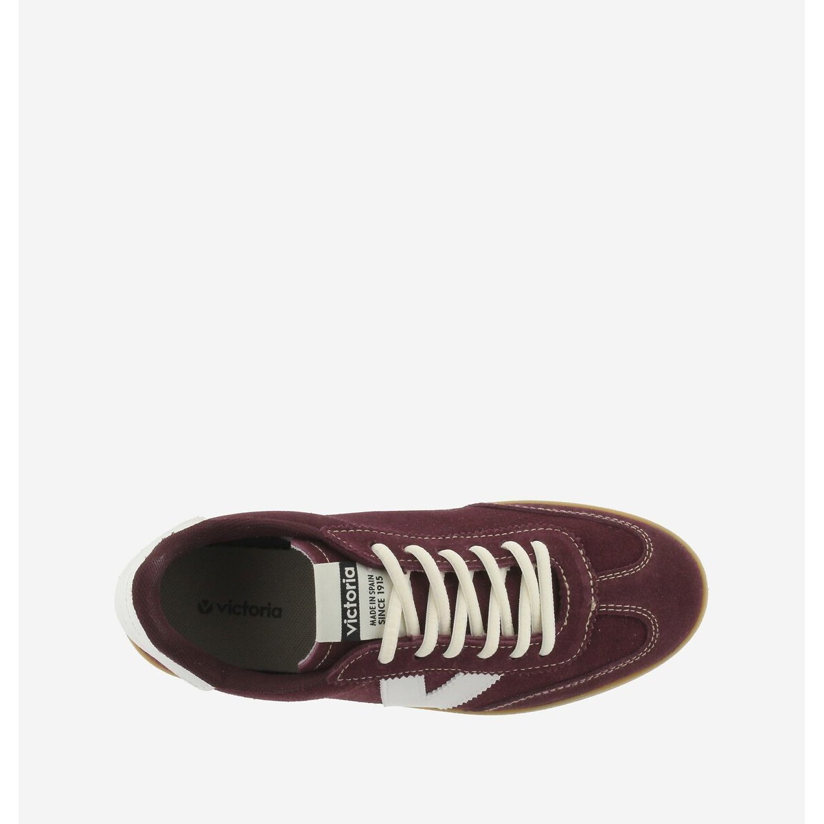 Baskets en cuir bordeaux, VICTORIA