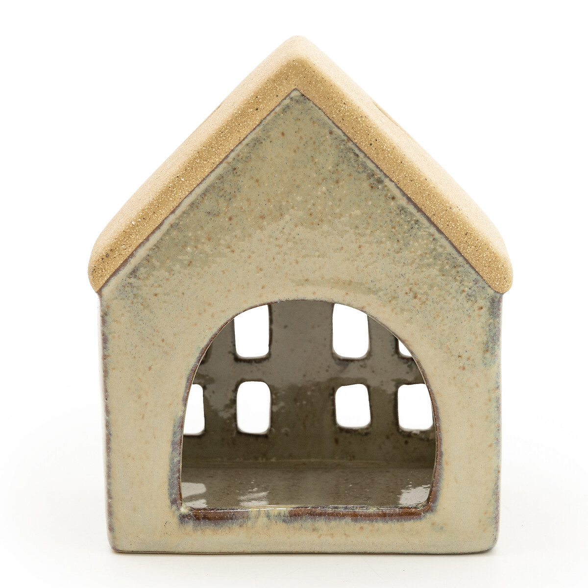 Ceramic House Tealight Holder beige, SO'HOME