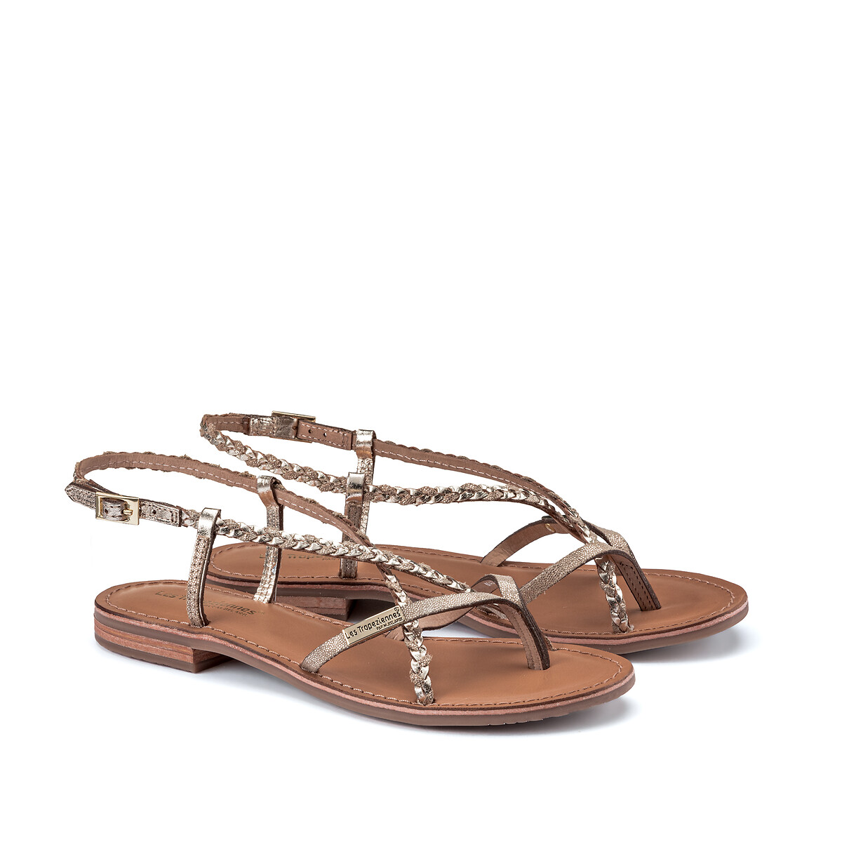 Sandales Cuir Monatres or, LES TROPEZIENNES PAR M.BELARBI