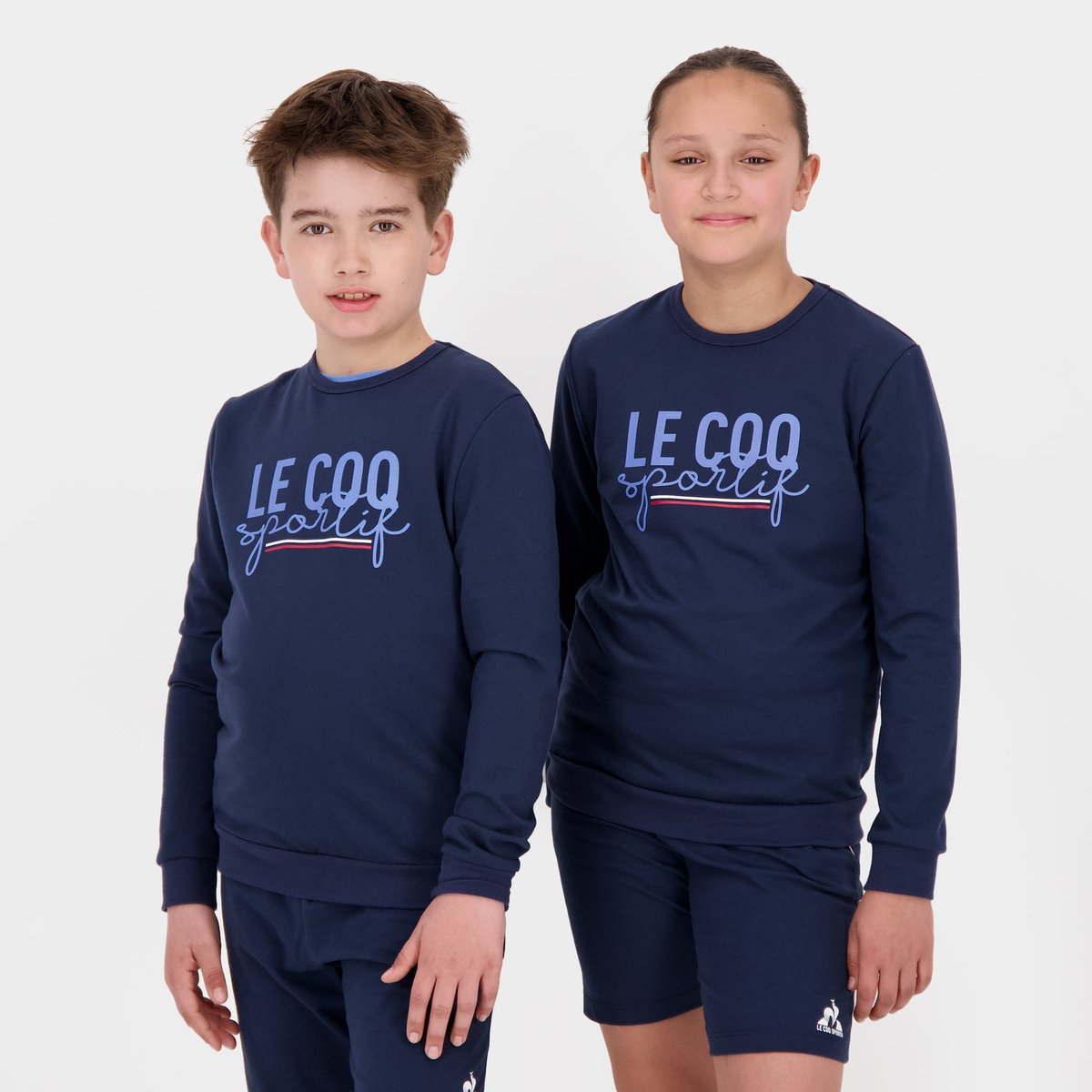 Sweat col rond Tricolore bleu, LE COQ SPORTIF