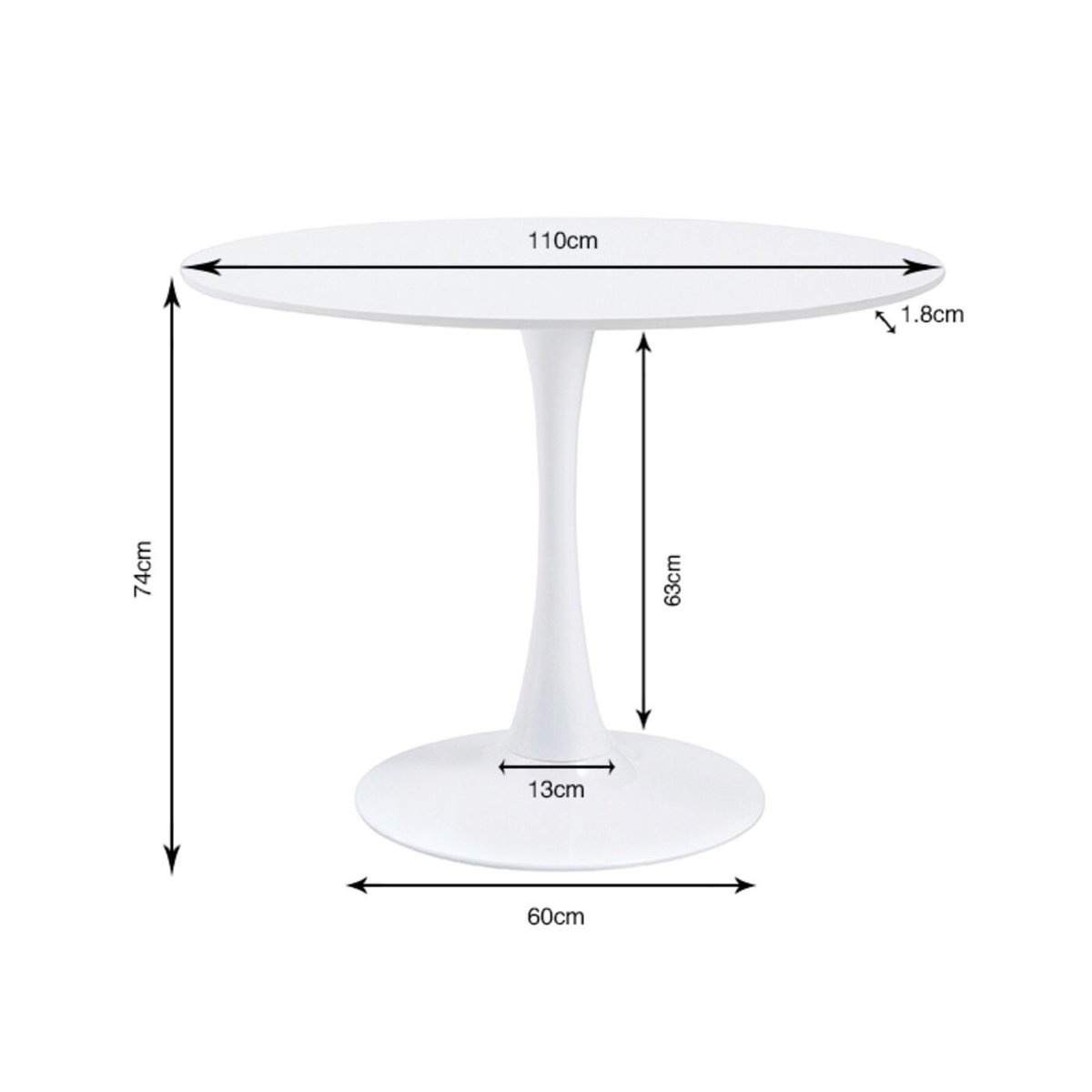 Table ronde effet marbre, SCHICKERIA blanc et noir, KARE DESIGN