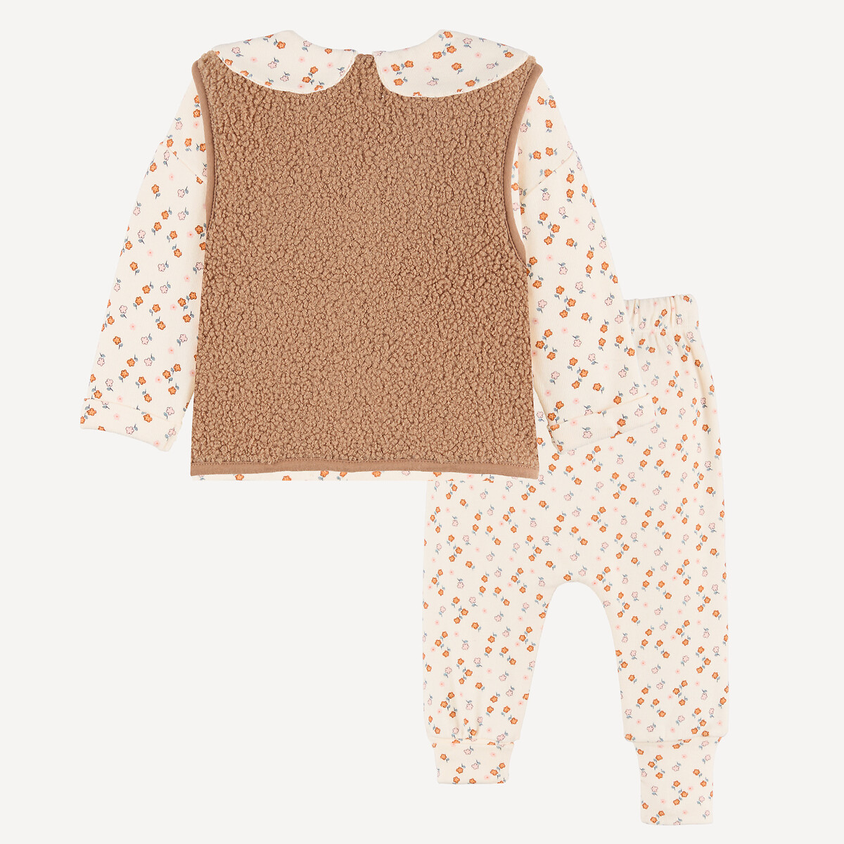 3-Piece Gilet, Long Sleeve T-Shirt and Joggers Outfit assorted, LA REDOUTE COLLECTIONS