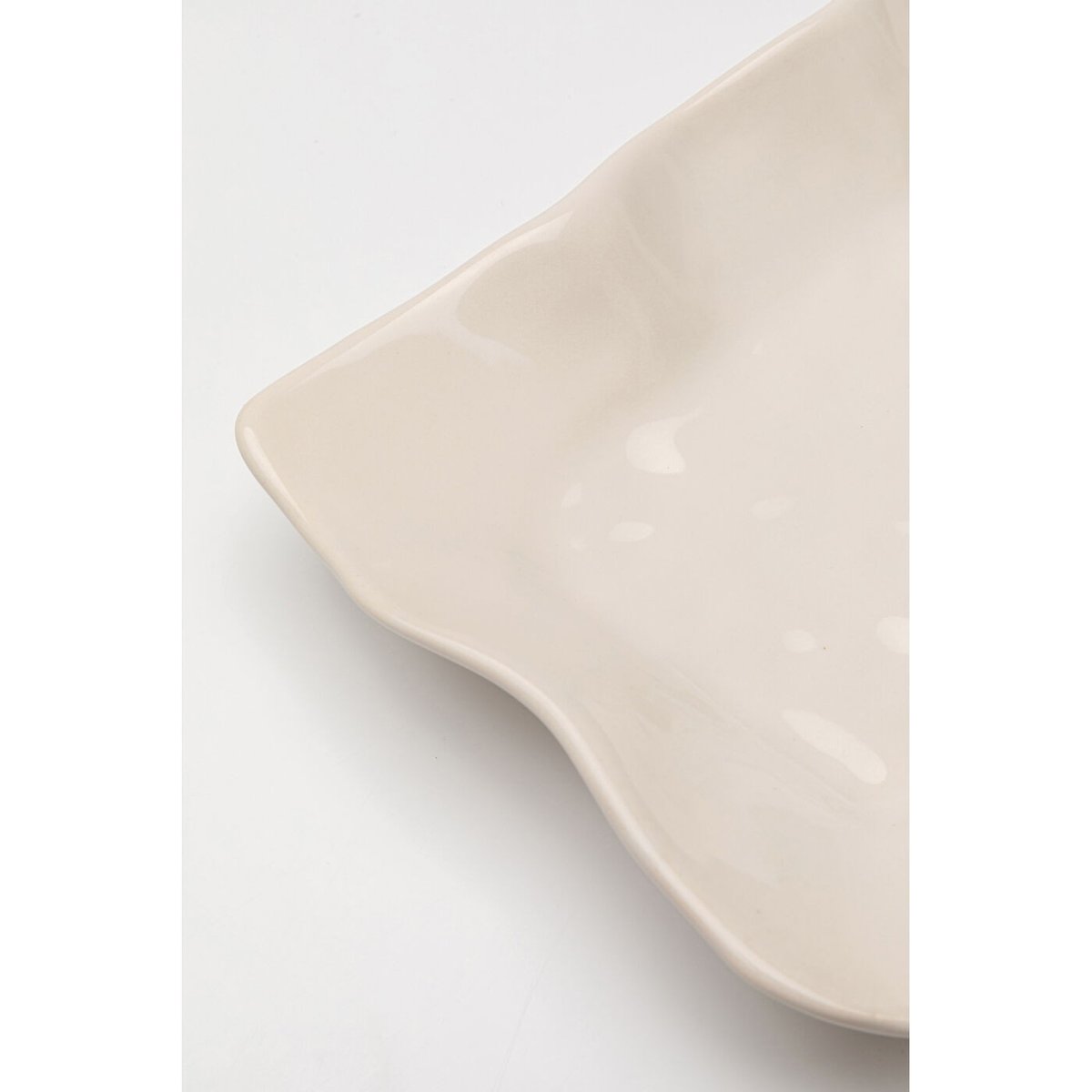 Plat en faïence, ORGANIC crème, KARE DESIGN