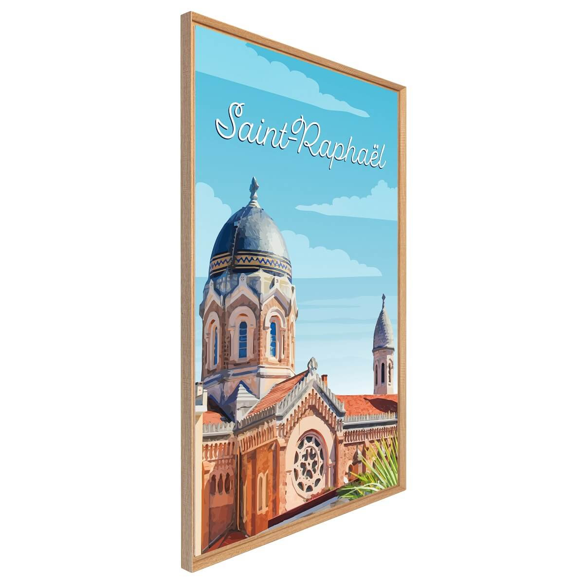 Tableau Mural Illustration Saint-raphaël ARCHITECTURE multicolore-fibres de bois, CEANOTHE