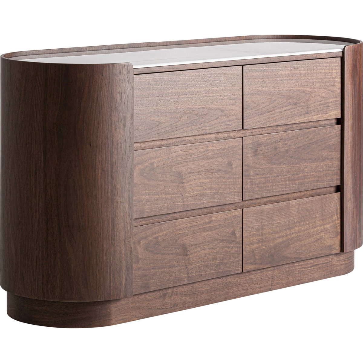 Commode bois collection S.STUETTA marron et blanc veiné, RECOLLECTION