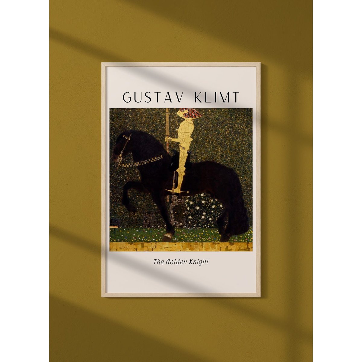 Affiche Gustav Klimt « The Golden Knight » blanc, L'AFFICHERIE