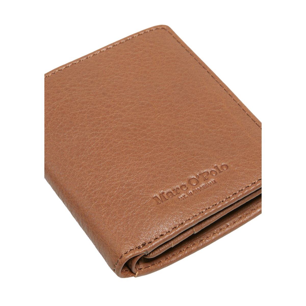 Portefeuille En cuir de qualité supérieure marron foncé, MARC O'POLO
