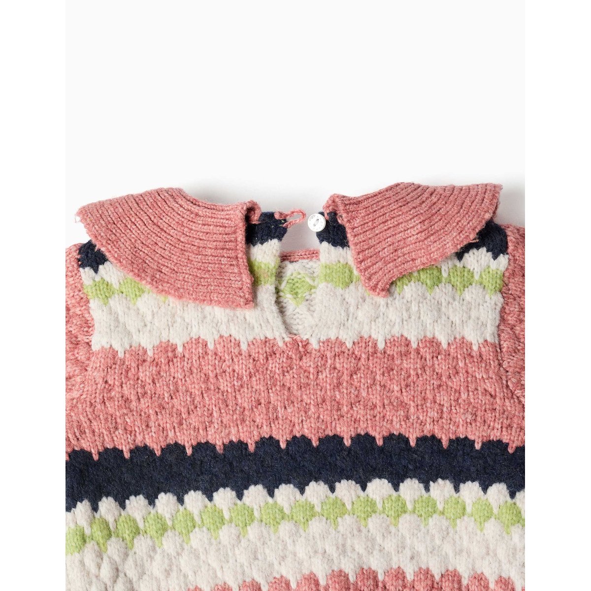 Pull en maille à rayures rose, ZIPPY