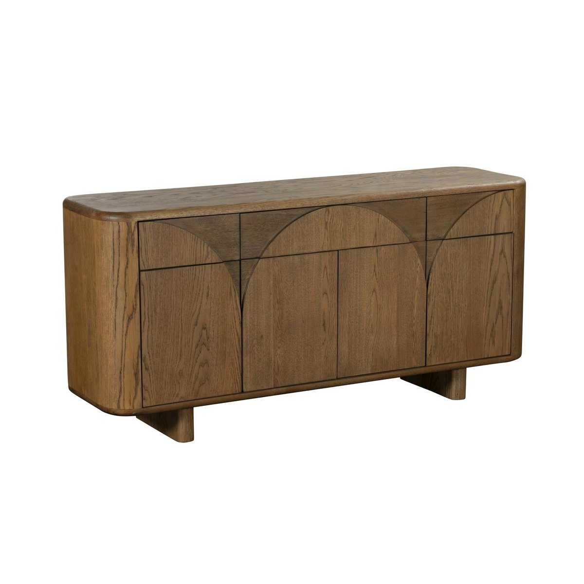 Buffet contemporain en chêne KYOTO bois naturel, PIER IMPORT