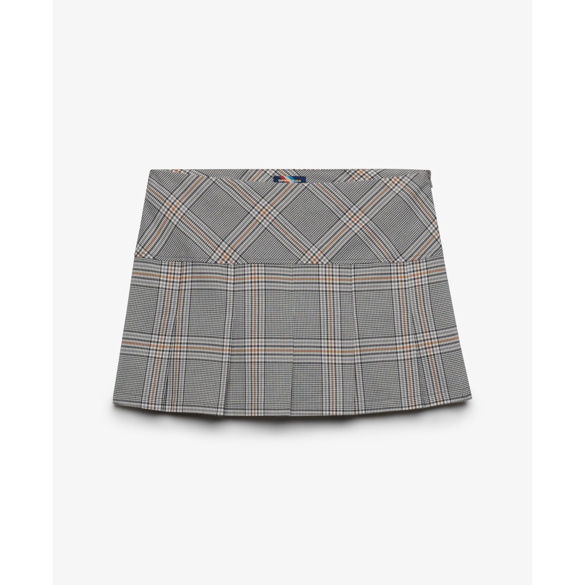 Jupe à Carreaux Mi-Plissée Coupe Décontractée carreaux classiques, SUPERDRY
