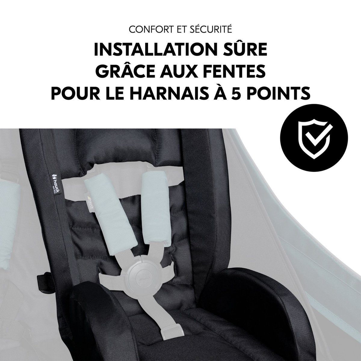 Réducteur de siège pour remorque de vélo couleur unique, HAUCK