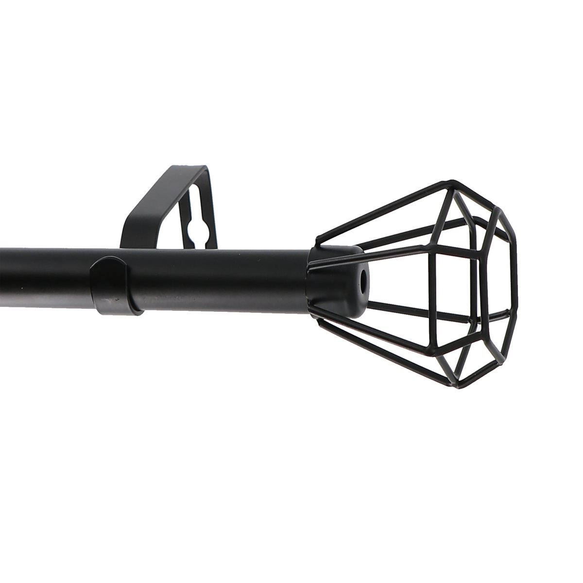 Kit tringle à rideaux extensible géométrique noir, MOBOIS