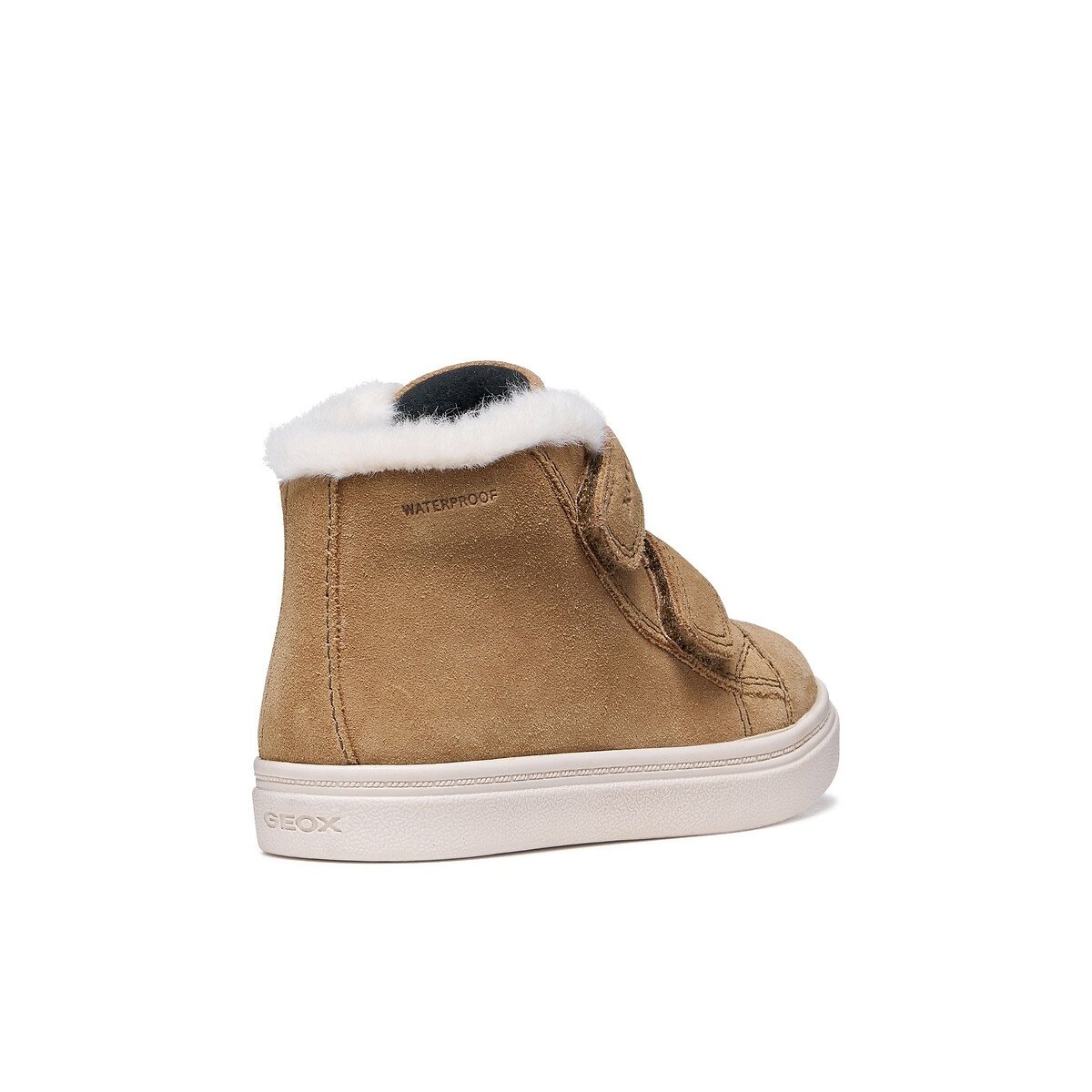 Baskets montantes fourrées, en cuir, NASHIK WATERPROOF cognac, GEOX