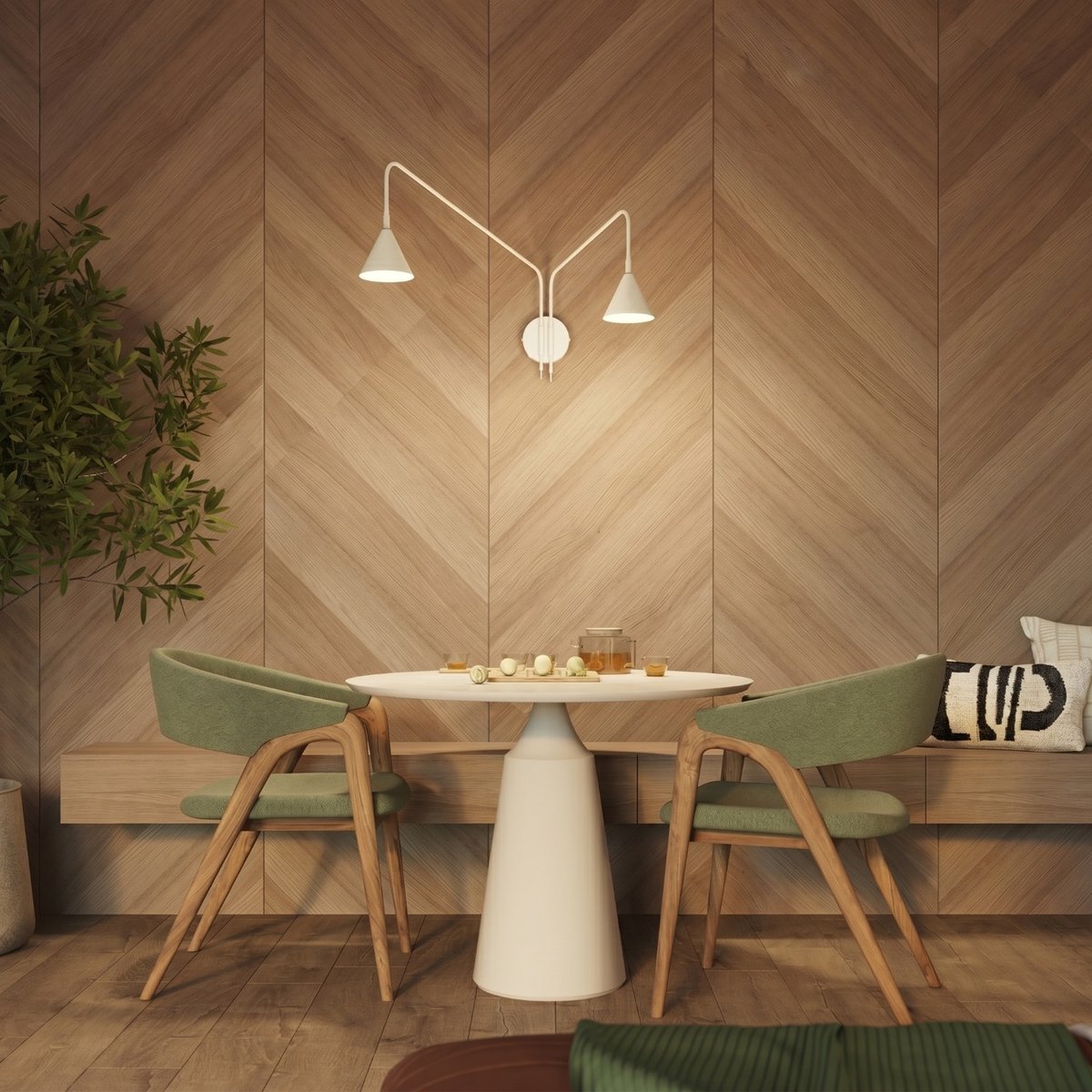 Applique murale Blanc E14 2 NOX blanc, EDEN