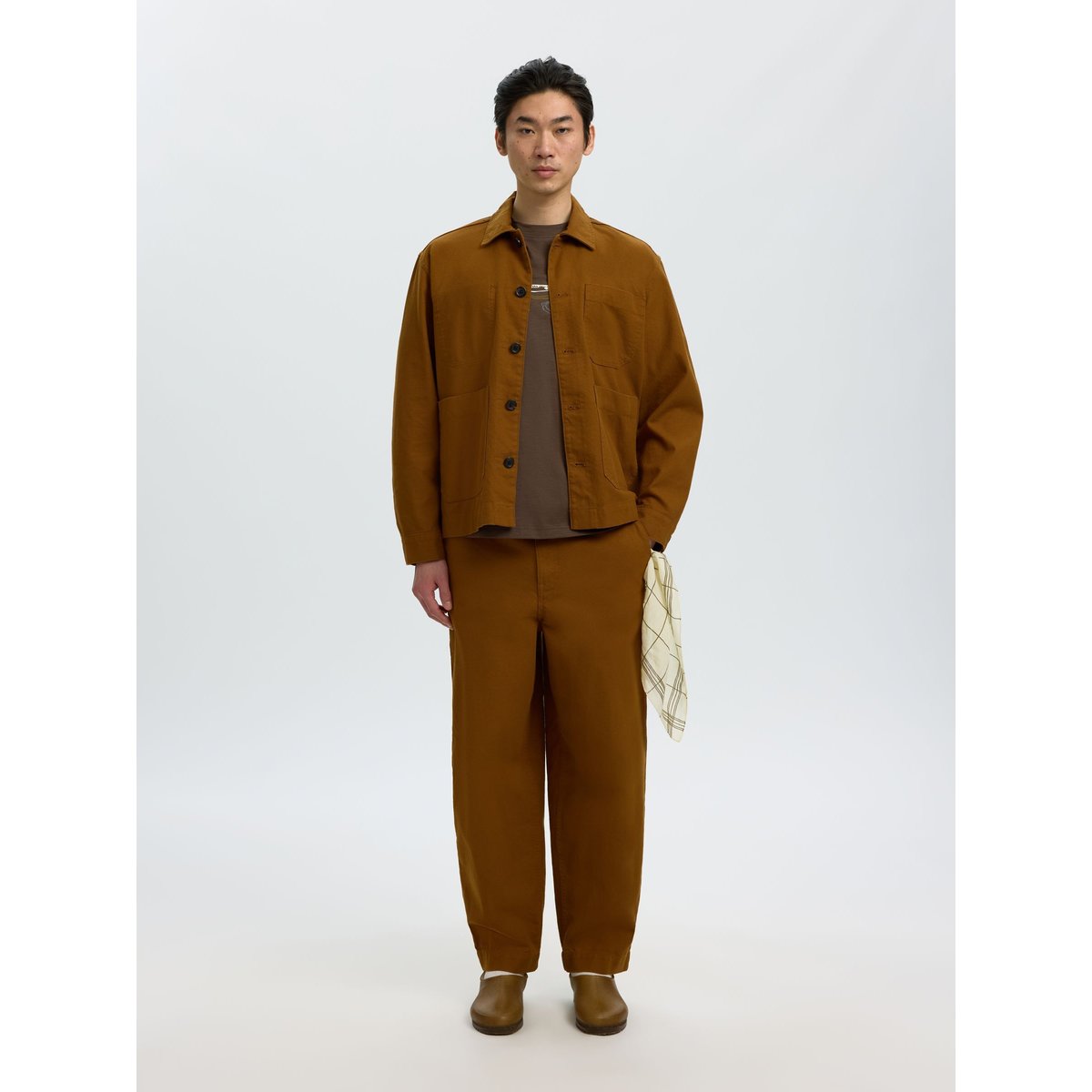 T-Shirt marron - turkish coffee1, SELECTED