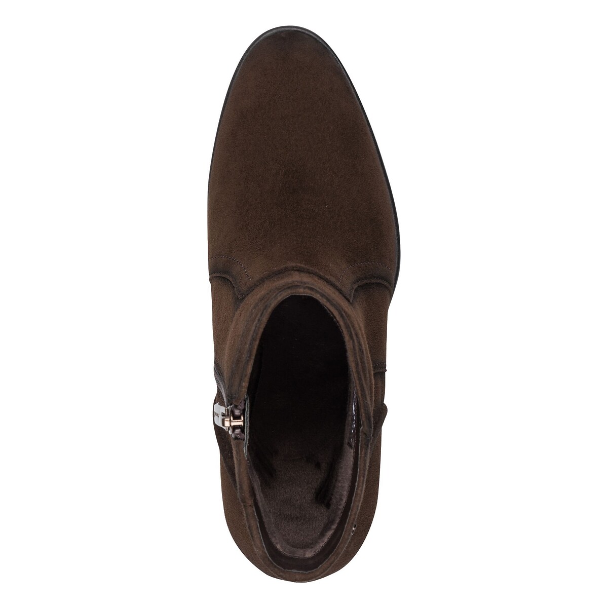 Botas pontiagudas, em pele castanho escuro, TAMARIS