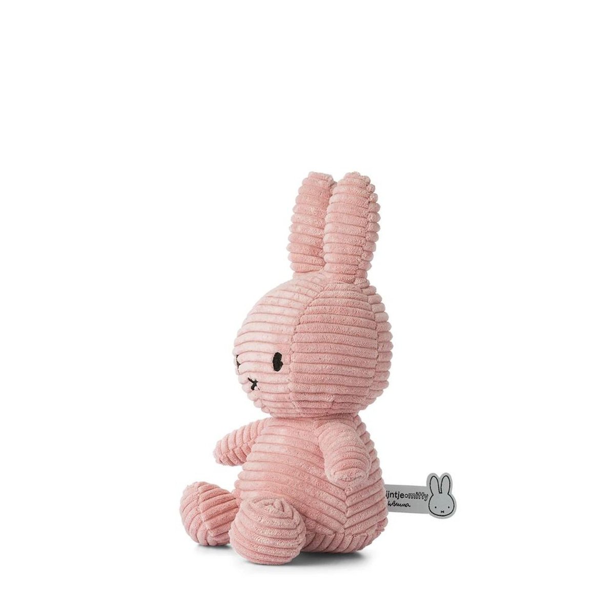 Peluche lapin Miffy velours côtelé éco 23 cm Rose couleur unique, BON TON TOYS