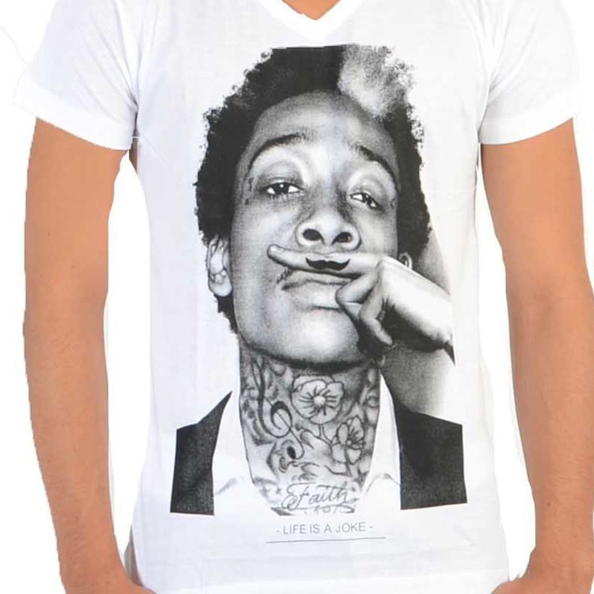 Tee Shirt Wiz SS Mixte blanc, LITTLE ELEVENPARIS