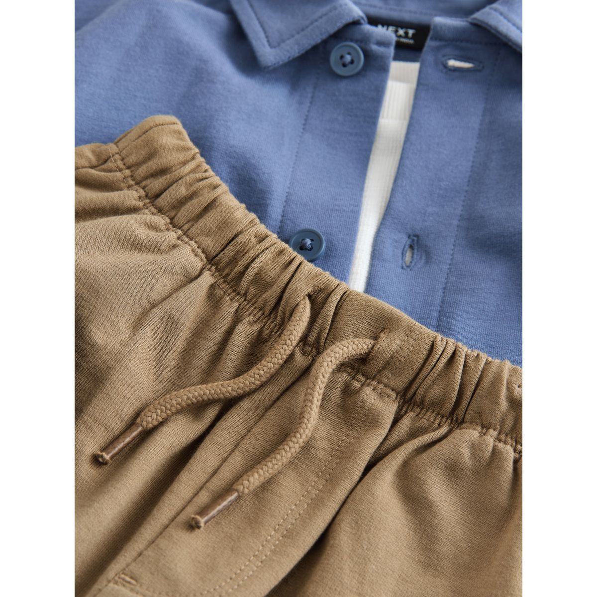 Chemise, t-shirt jersey et jogging, 3 pièces bleu, NEXT