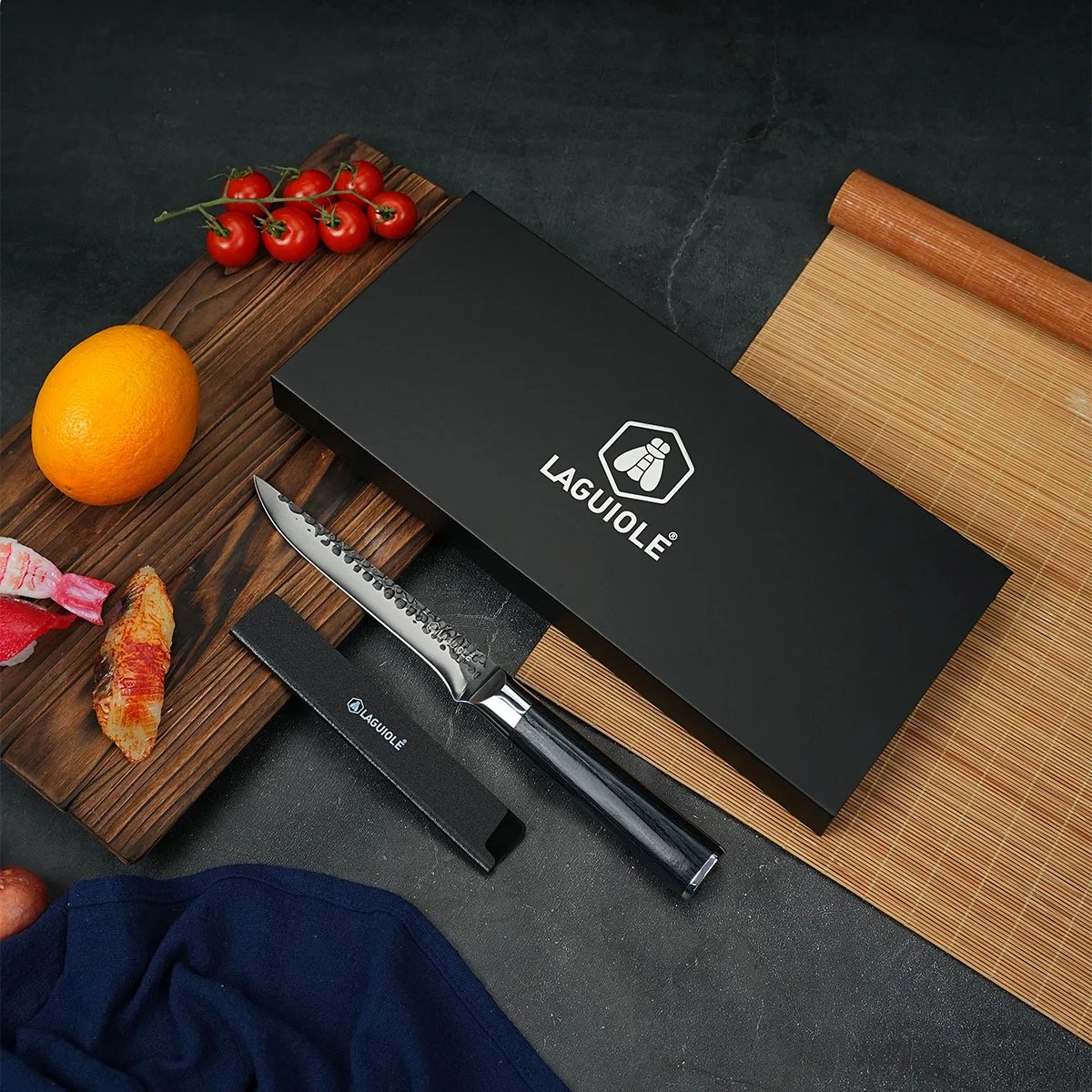 Couteau à désosser 29 cm avec étui - Sen noir, LAGUIOLE CUISSON