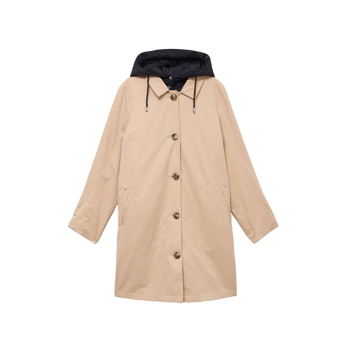 Trench doublé satiné beige, BREAL