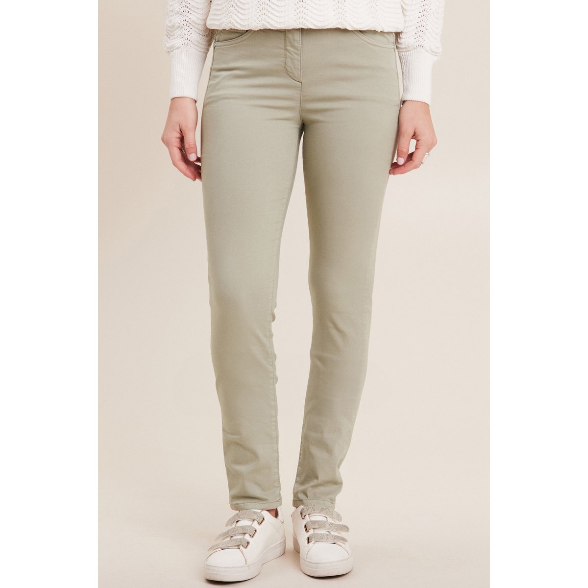 Pantalon léger taille standard long vert clair, BREAL