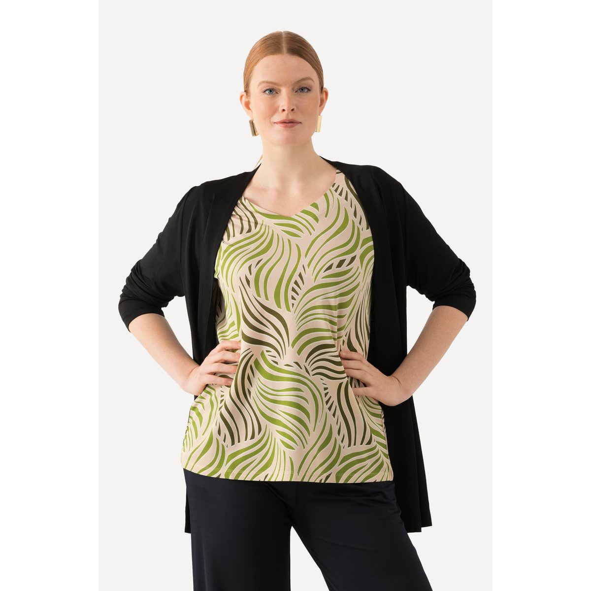 T-shirt slinky beige, ULLA POPKEN